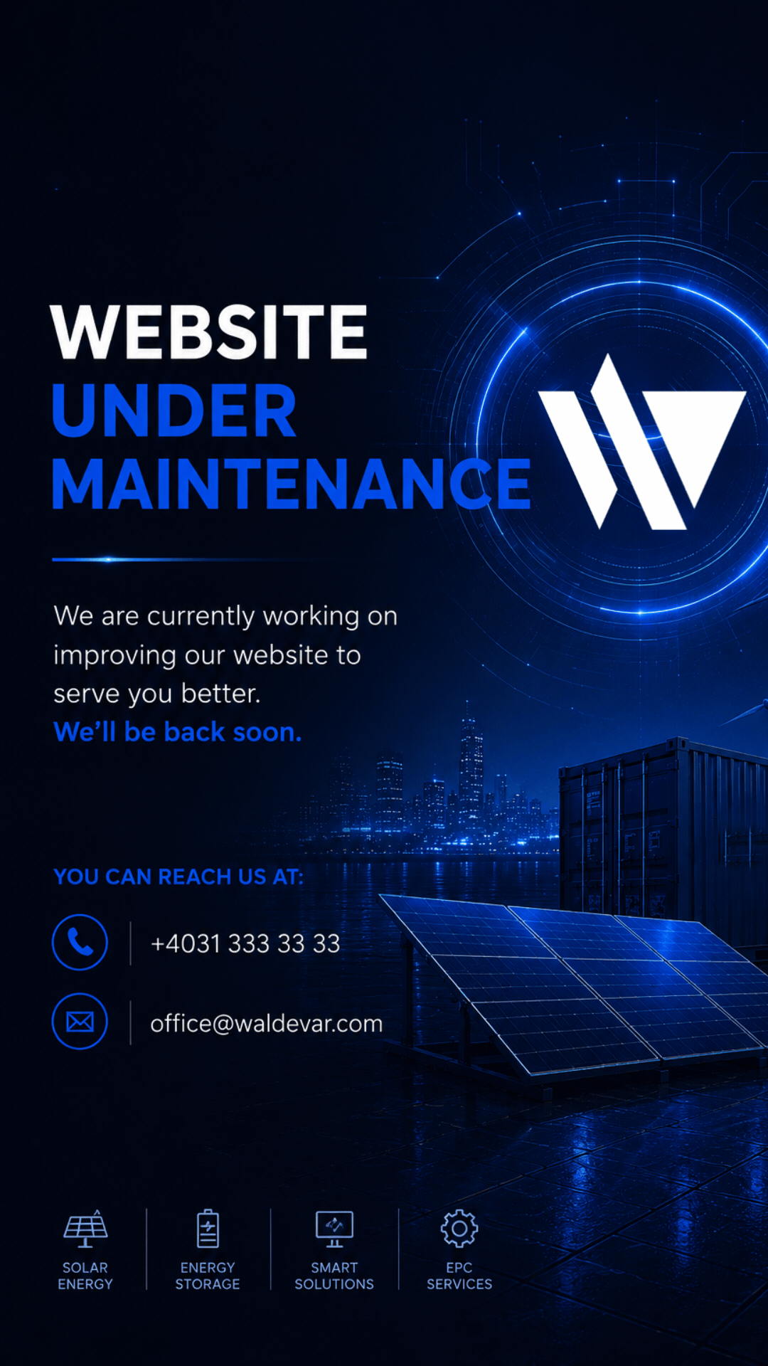 Website Under Maintenance - Waldevar